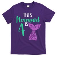 This Mermaid Is 4 Years Old Birthday T-Shirt