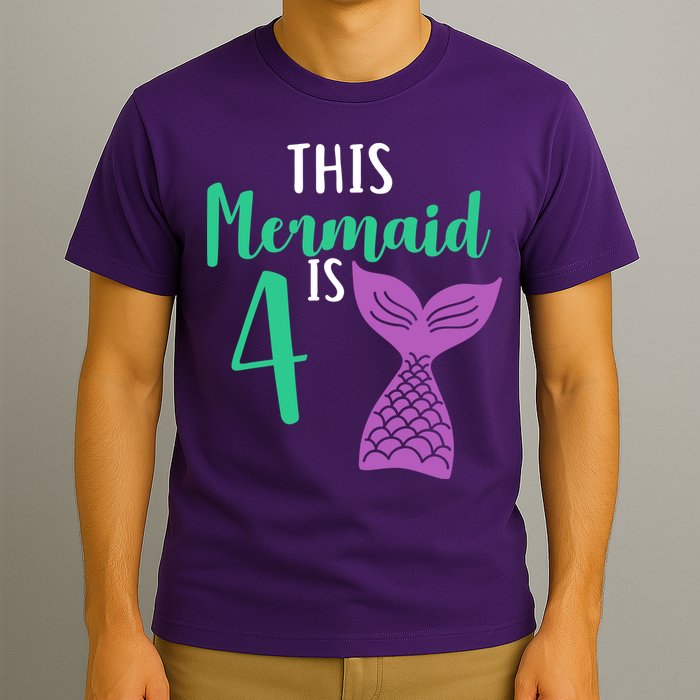 This Mermaid Is 4 Years Old Birthday T-Shirt