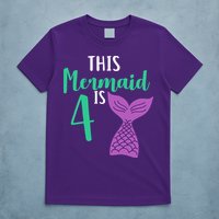 This Mermaid Is 4 Years Old Birthday T-Shirt