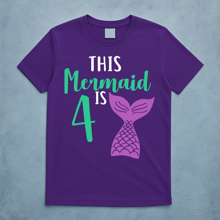 This Mermaid Is 4 Years Old Birthday T-Shirt