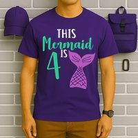 This Mermaid Is 4 Years Old Birthday T-Shirt