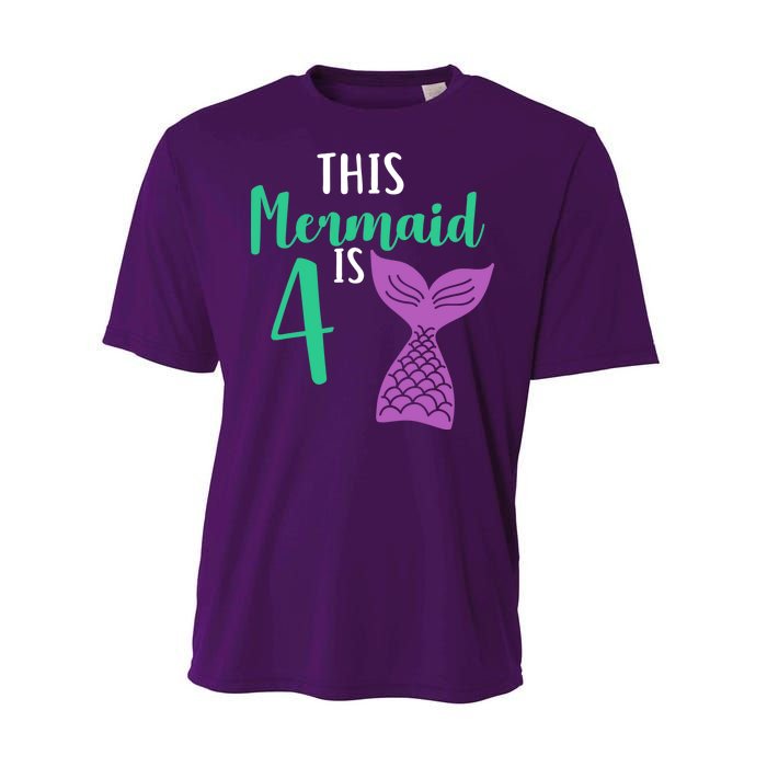 This Mermaid Is 4 Years Old Birthday Performance Sprint T-Shirt