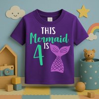 This Mermaid Is 4 Years Old Birthday Toddler T-Shirt