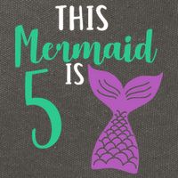 This Mermaid Is 5 Years Old Birthday Cotton Canvas Backpack