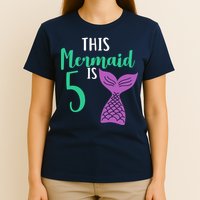 This Mermaid Is 5 Years Old Birthday T-Shirt