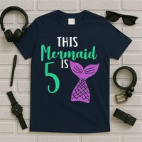 This Mermaid Is 5 Years Old Birthday T-Shirt