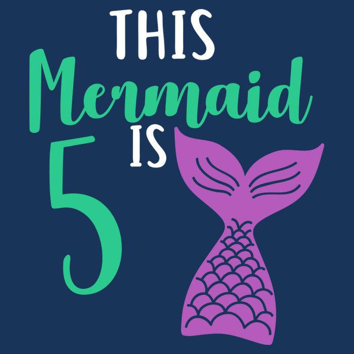 This Mermaid Is 5 Years Old Birthday T-Shirt