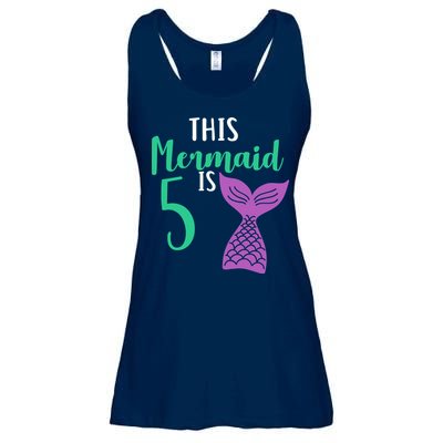 This Mermaid Is 5 Years Old Birthday Ladies Essential Flowy Tank