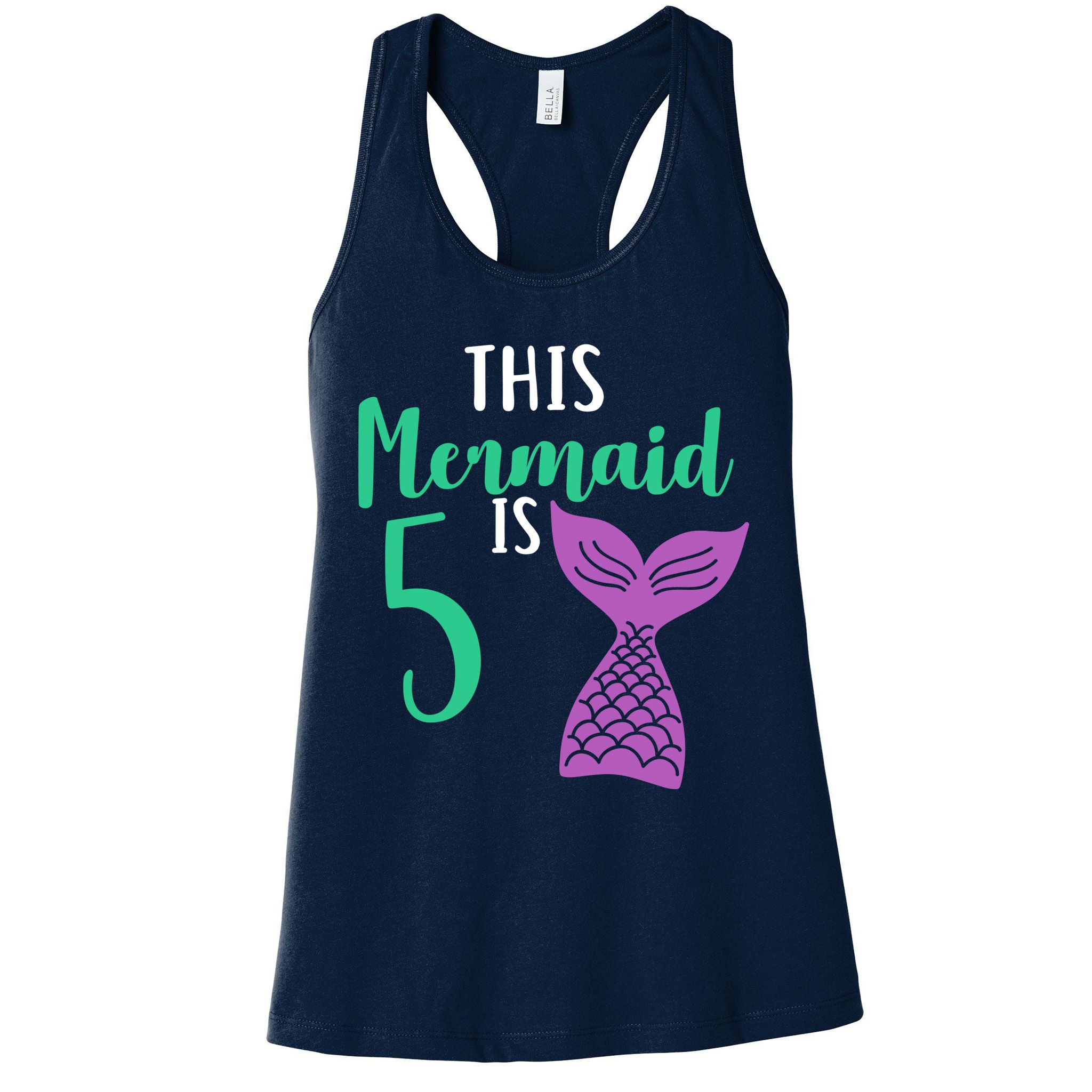 This Mermaid Is 5 Years Old Birthday Womens Tank Top