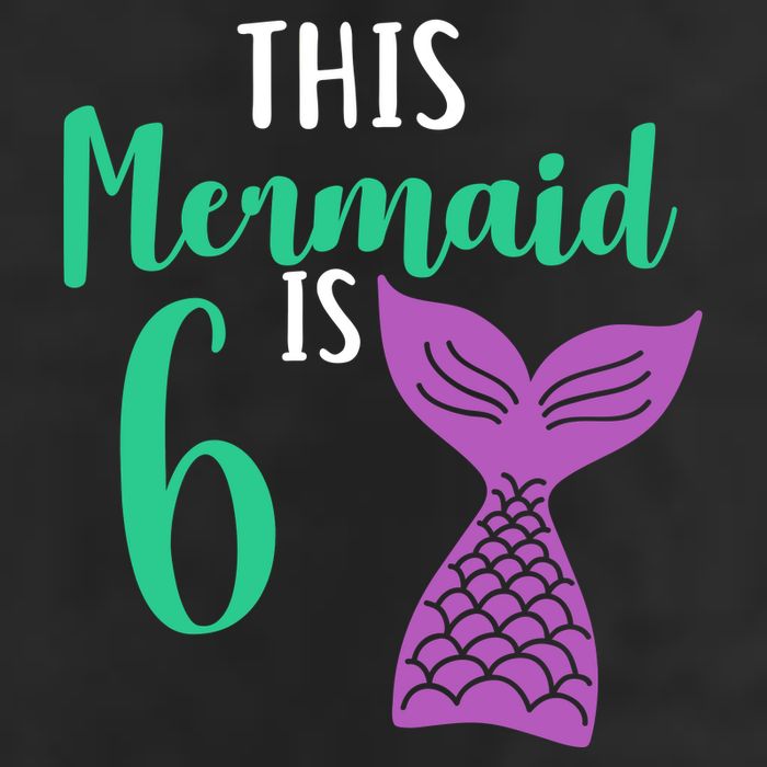 This Mermaid Is 6 Years Old Birthday 7 Panel Mesh Trucker Snapback Hat