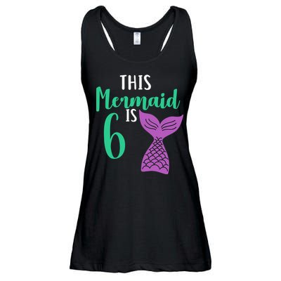 This Mermaid Is 6 Years Old Birthday Ladies Essential Flowy Tank