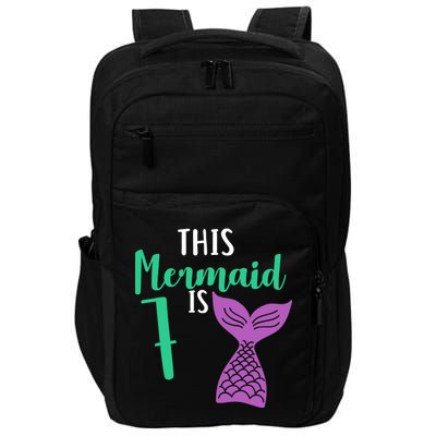 This Mermaid Is 7 Years Old Birthday Impact Tech Backpack
