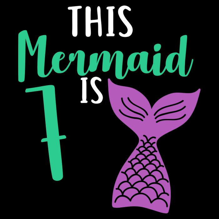 This Mermaid Is 7 Years Old Birthday Drawstring Bag
