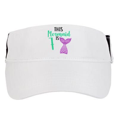 This Mermaid Is 7 Years Old Birthday Adult Drive Performance Visor
