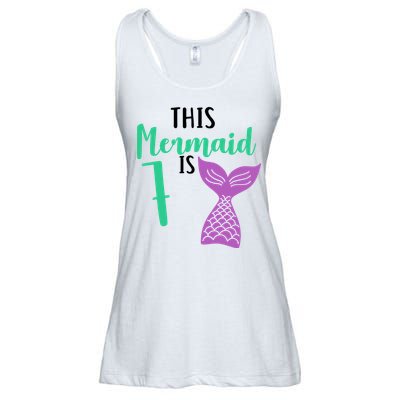 This Mermaid Is 7 Years Old Birthday Ladies Essential Flowy Tank