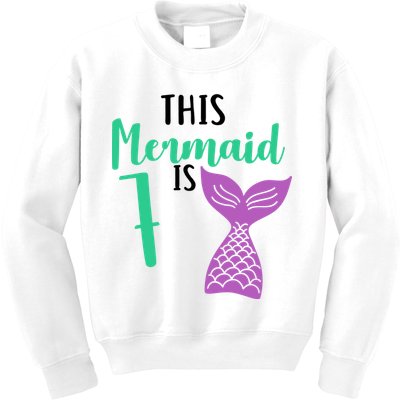 This Mermaid Is 7 Years Old Birthday Kids Sweatshirt