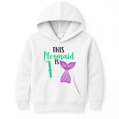 This Mermaid Is 7 Years Old Birthday Kids Hoodie