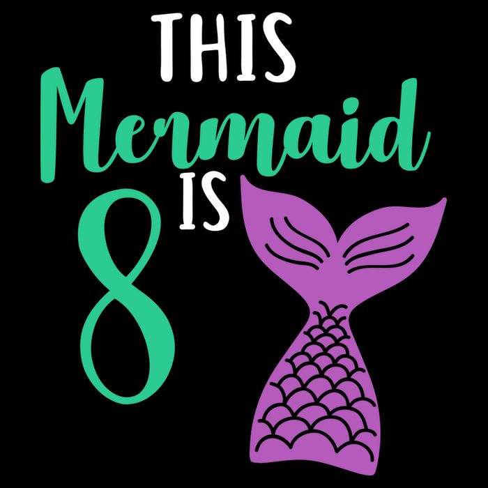This Mermaid Is 8 Years Old Birthday Cooling Performance Crew T-Shirt