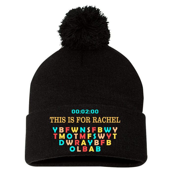 This Message Lasts For Two Minutes Pom Pom 12in Knit Beanie