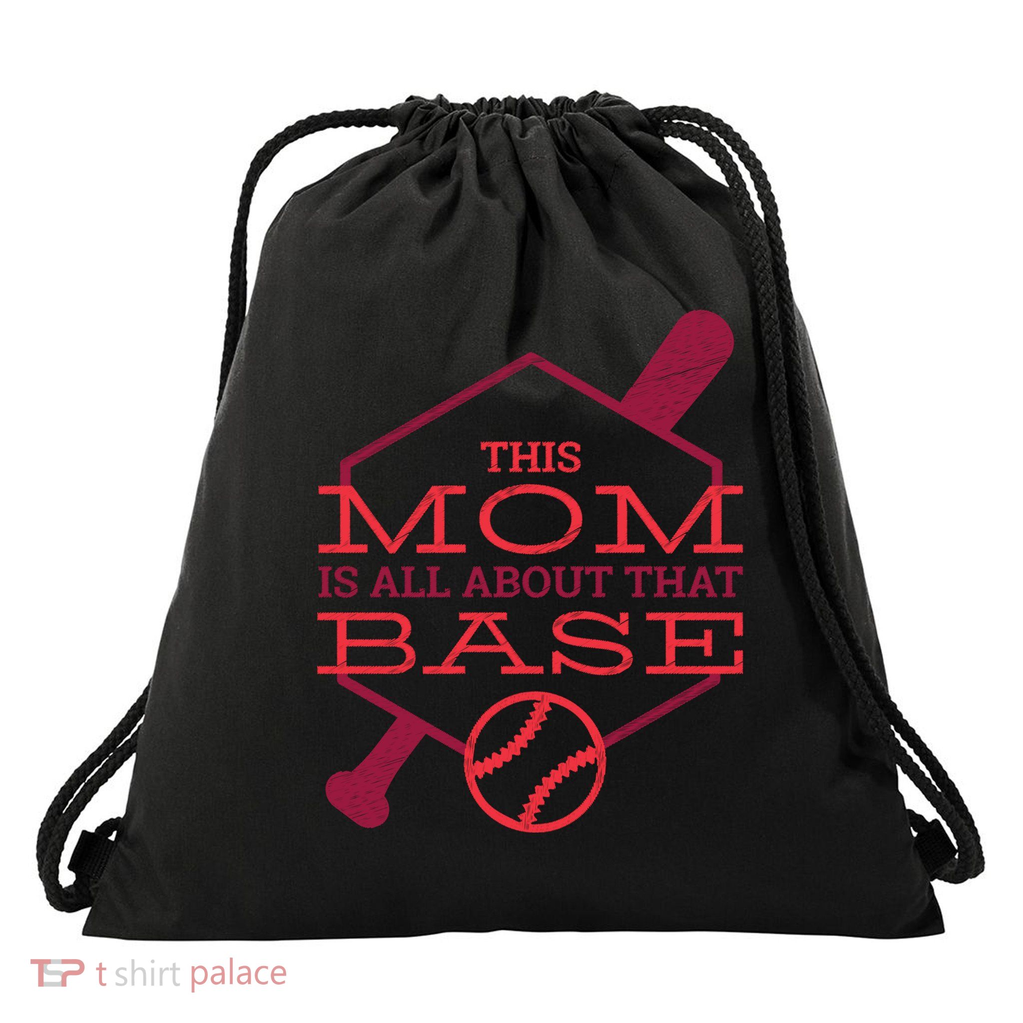 This Mom Is All About That Base Drawstring Bag
