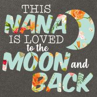 This Nana Is Loved To The Moon And Back Cotton Canvas Backpack