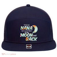 This Nana Is Loved To The Moon And Back 7 Panel Mesh Trucker Snapback Hat