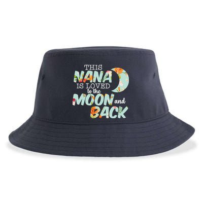 This Nana Is Loved To The Moon And Back Sustainable Bucket Hat