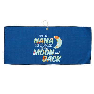 This Nana Is Loved To The Moon And Back Large Microfiber Waffle Golf Towel