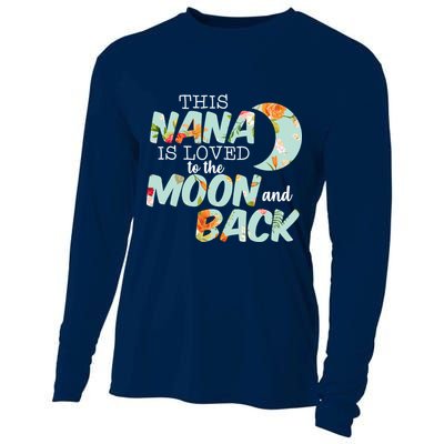 This Nana Is Loved To The Moon And Back Cooling Performance Long Sleeve Crew