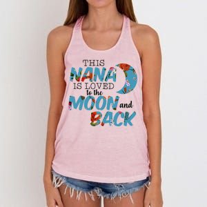 This Nana Is Loved To The Moon And Back Women's Knotted Racerback Tank