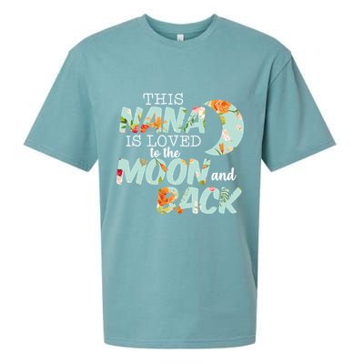 This Nana Is Loved To The Moon And Back Sueded Cloud Jersey T-Shirt