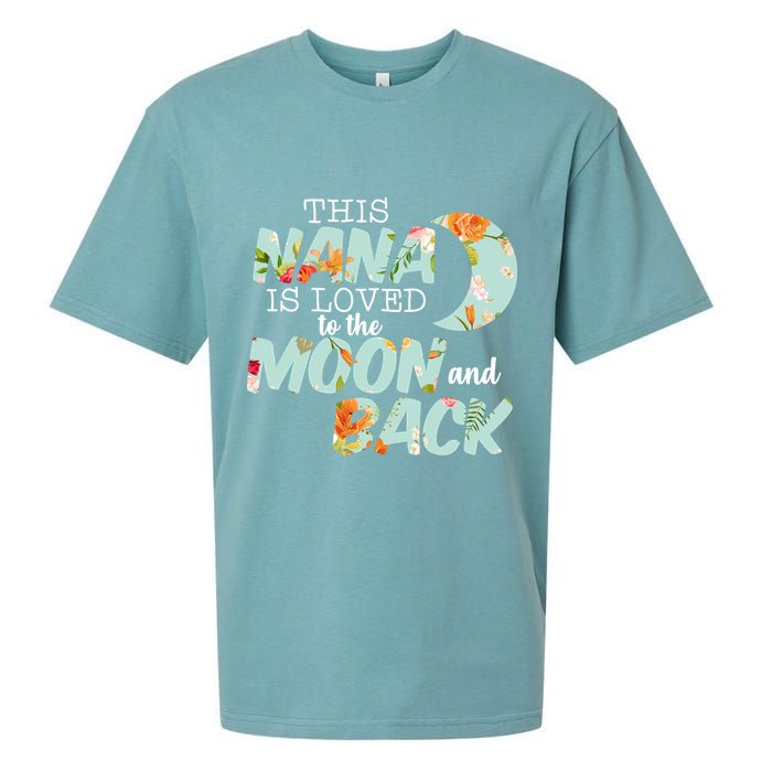 This Nana Is Loved To The Moon And Back Sueded Cloud Jersey T-Shirt