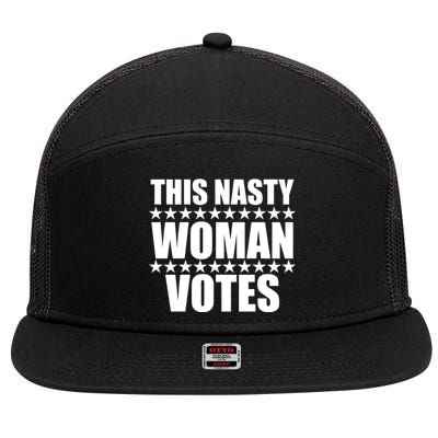 This Nasty Woman Votes 7 Panel Mesh Trucker Snapback Hat