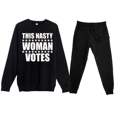 This Nasty Woman Votes Premium Crewneck Sweatsuit Set