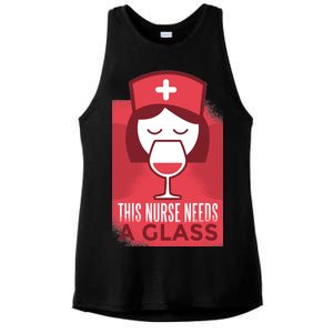 This Nurse Needs A Glass Ladies PosiCharge Tri-Blend Wicking Tank