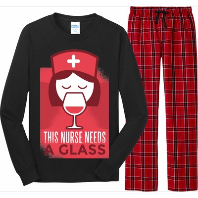 This Nurse Needs A Glass Long Sleeve Pajama Set