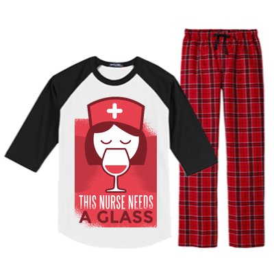 This Nurse Needs A Glass Raglan Sleeve Pajama Set