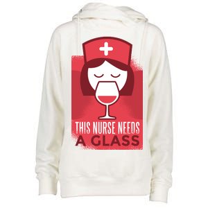 This Nurse Needs A Glass Womens Funnel Neck Pullover Hood