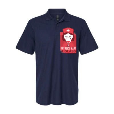 This Nurse Needs A Glass Softstyle Adult Sport Polo