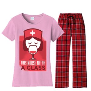 This Nurse Needs A Glass Women's Flannel Pajama Set