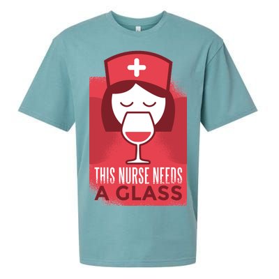 This Nurse Needs A Glass Sueded Cloud Jersey T-Shirt