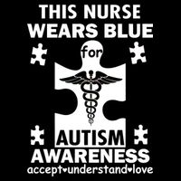 This Nurse Wears Blue For Autism Awareness Doggie Tank