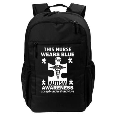 This Nurse Wears Blue For Autism Awareness Backpack