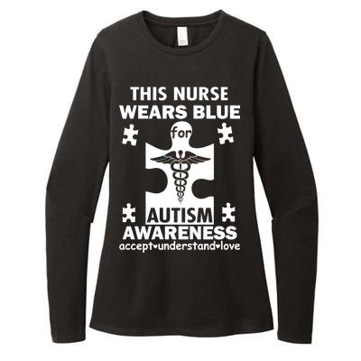 This Nurse Wears Blue For Autism Awareness Womens CVC Long Sleeve Shirt