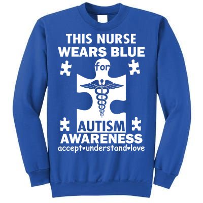 This Nurse Wears Blue For Autism Awareness Sweatshirt