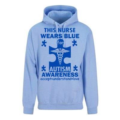 This Nurse Wears Blue For Autism Awareness Unisex Surf Hoodie