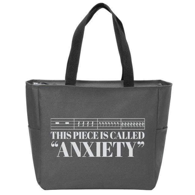 This Piece Is Called Anxiety Funny Zip Tote Bag