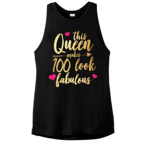 This Queen Makes 100 Look Fabulous  Ladies PosiCharge Tri-Blend Wicking Tank