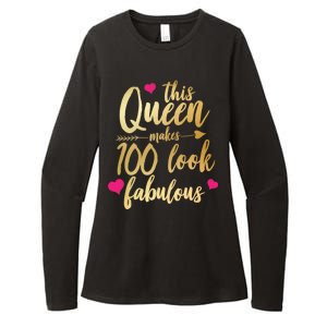 This Queen Makes 100 Look Fabulous  Womens CVC Long Sleeve Shirt