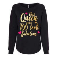 This Queen Makes 100 Look Fabulous  Womens California Wash Sweatshirt